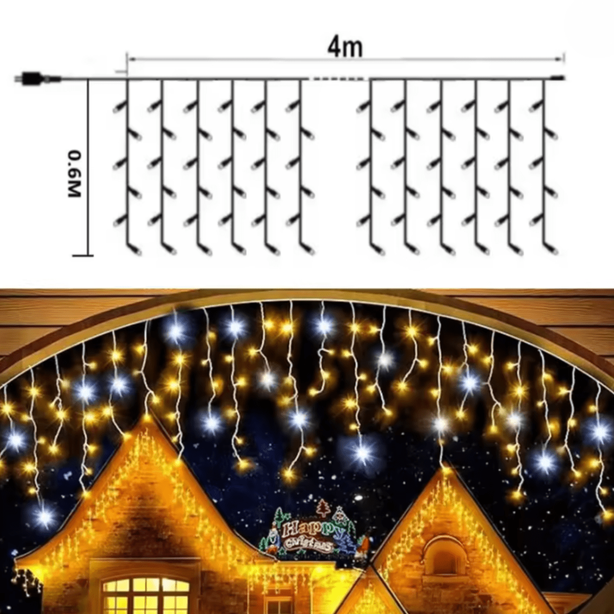 LUMICURTAIN – LED-Gartenbeleuchtungsvorhänge für Eleganz und Ambiente im Freien 5