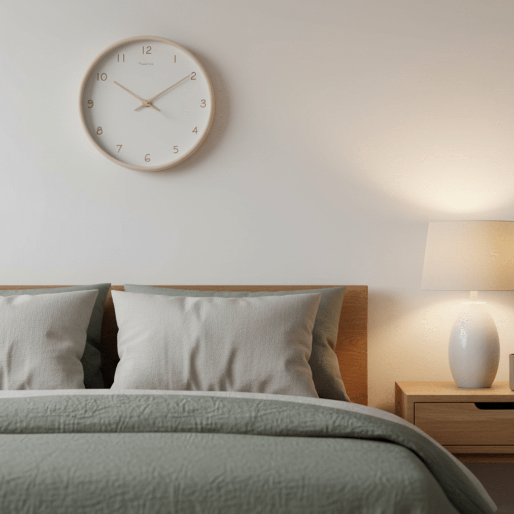TIMEHAVEN – Quiet Wooden Wall Clock with Battery Operation