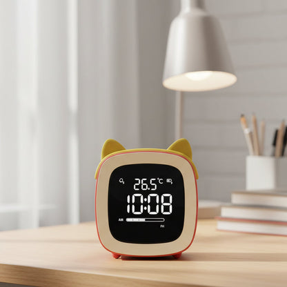 BunnyGlow LED-Wecker – Nachtlicht mit Digitalanzeige und Timer 0