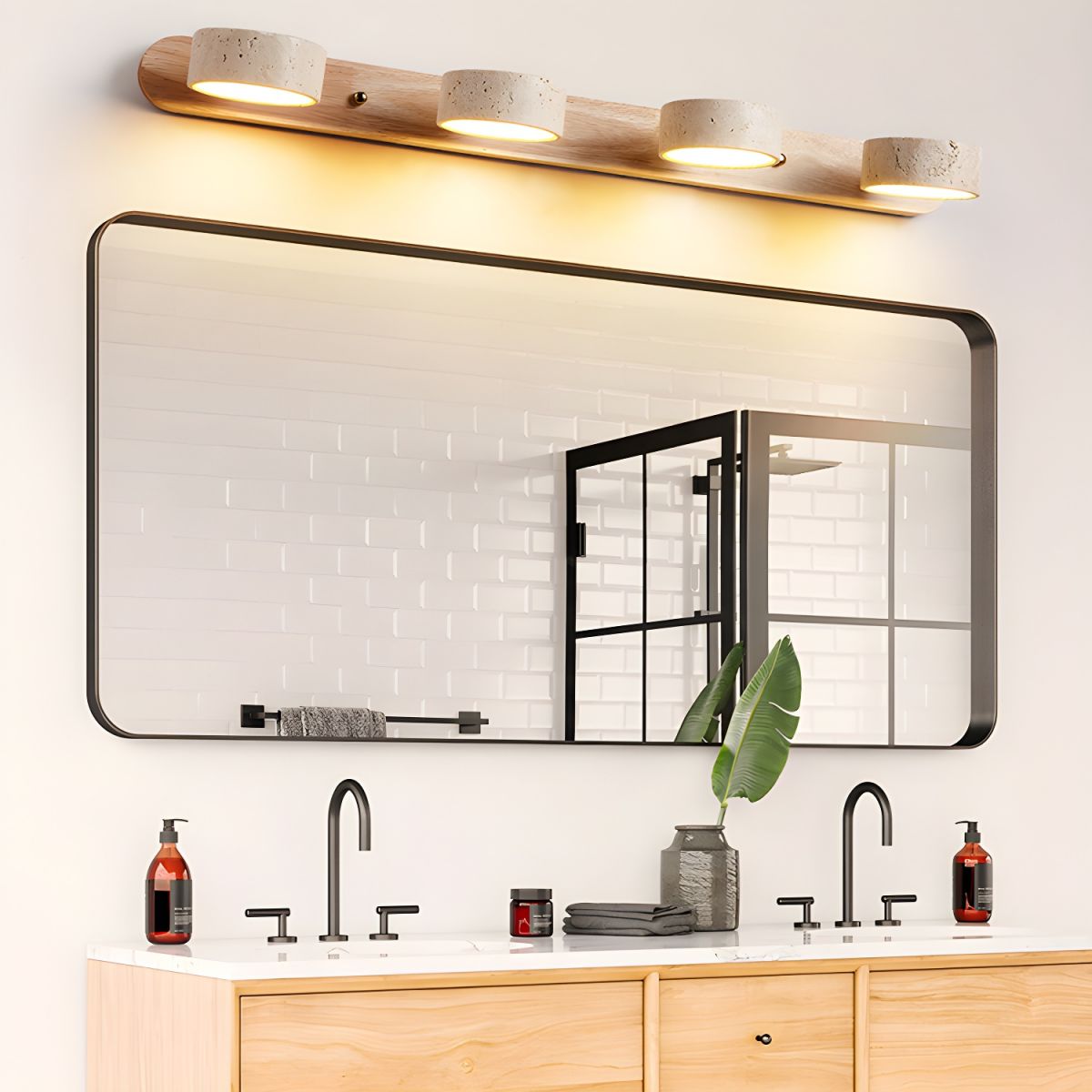CAVÉRA – LED-Wandleuchte aus Travertin für architektonischen Luxus 5