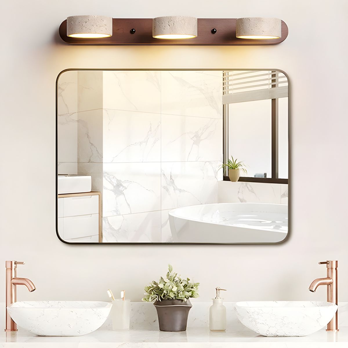 CAVÉRA – LED-Wandleuchte aus Travertin für architektonischen Luxus 6