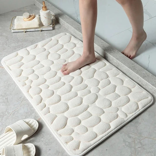 CLOUDSTEP MAT - Ultra-soft bath mat with fast water absorption and non-slip backing for dry and safe floors