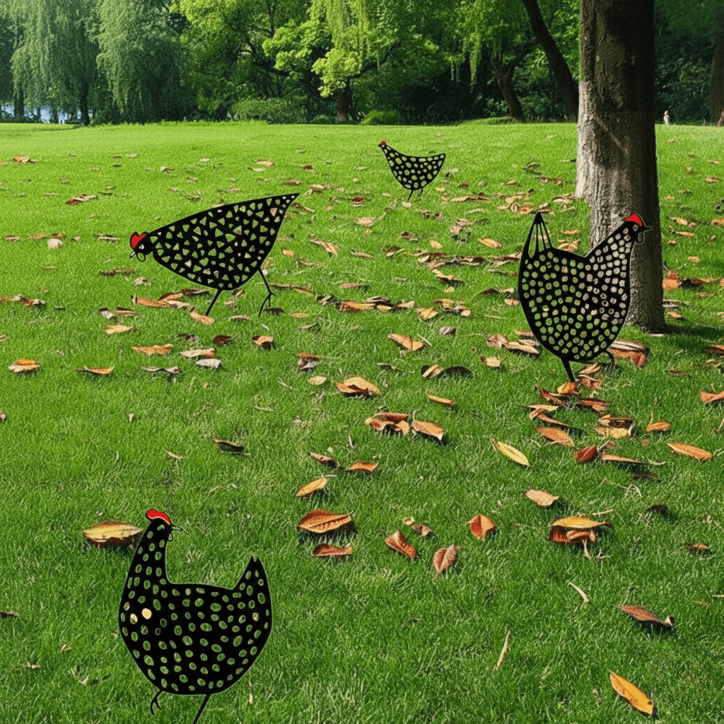 Cluckura – Wetterfeste Hühnerstatue aus Metall für Garten und Terrasse 1