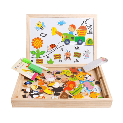 ARTIBLOX – 2-in-1 Montessori Drawing Board with Magnetic Board & Chalkboard for Children