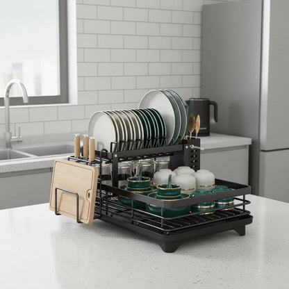 DRYFLEX – Verstellbarer Geschirrtrockner aus Edelstahl, kompakt und faltbar für kleine Küchen 3