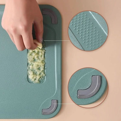STEELEDGE – Double-Sided Stainless Steel Cutting Board with Non-Stick Surface and Juice Groove