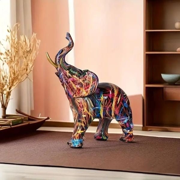 GRAFFIPHANT – Lebendige Graffiti-Elefantenfigur für künstlerische Heimdekoration 2