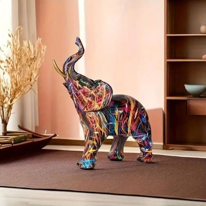 GRAFFIPHANT – Lebendige Graffiti-Elefantenfigur für künstlerische Heimdekoration 2