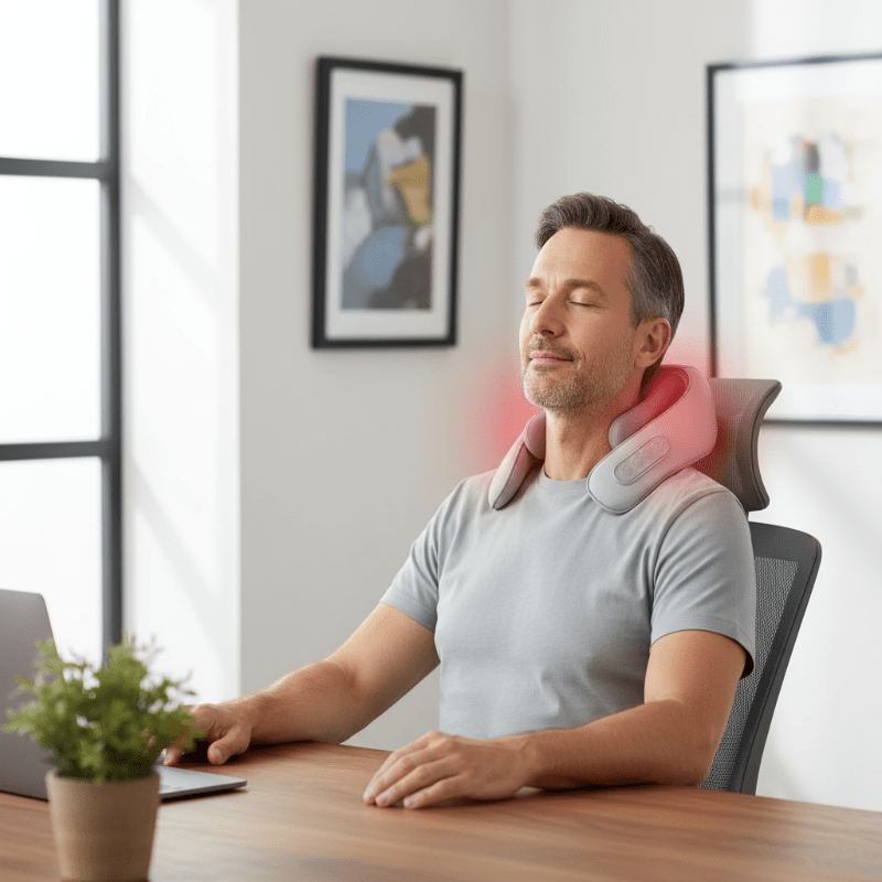 TRAPESHIELD – Electric Shiatsu Neck & Trapezius Muscle Massager for Deep Pressure