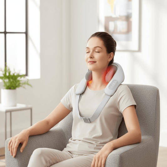 TRAPESHIELD – Electric Shiatsu Neck & Trapezius Muscle Massager for Deep Pressure