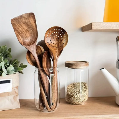 5-teiliges Küchenutensilien Set aus Holz – Ergonomisch, Langlebig & Stilvoll für Jeden Kochbedarf-2