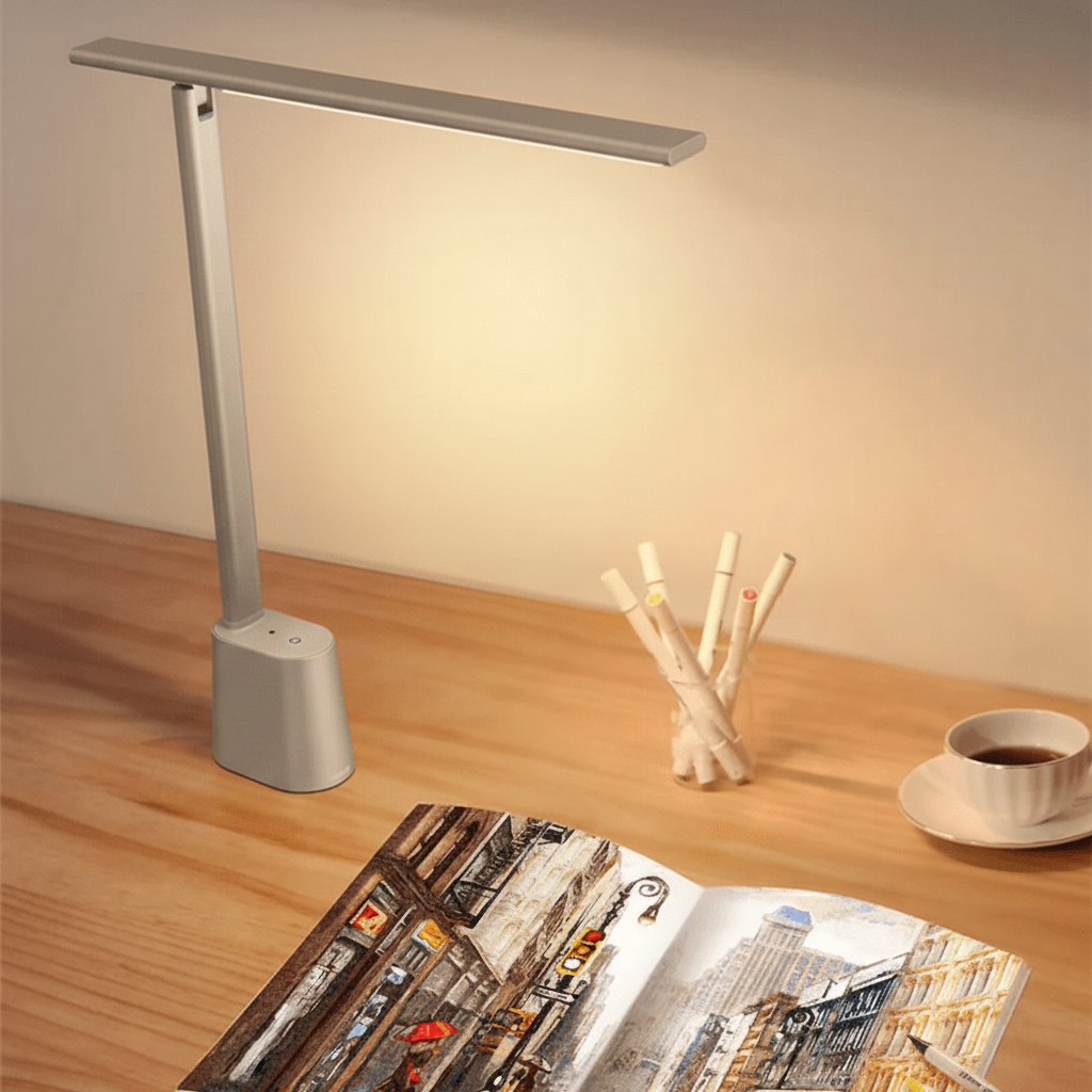 LUMIFOLD – Intelligente LED-Schreibtischlampe mit dimmbarem und wiederaufladbarem, faltbarem Design 3