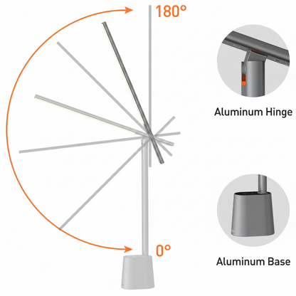LUMIFOLD – Intelligente LED-Schreibtischlampe mit dimmbarem und wiederaufladbarem, faltbarem Design 4