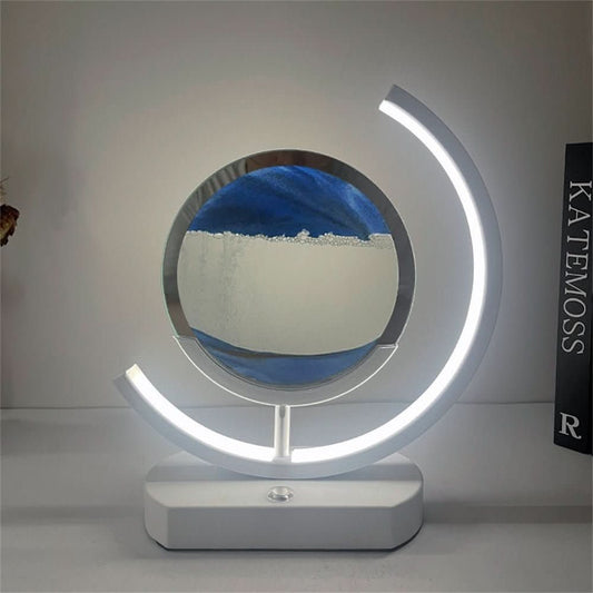 SANDFLOW – 3D LED Sand Art Table Lamp with USB Charging for Relaxing Ambiance