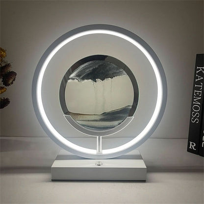 SANDFLOW – 3D LED Sand Art Table Lamp with USB Charging for Relaxing Ambiance