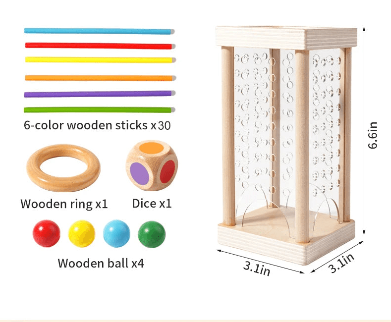 MATHWOOD – Montessori-Zählstäbchen-Set für kognitives Wachstum und Koordination 8
