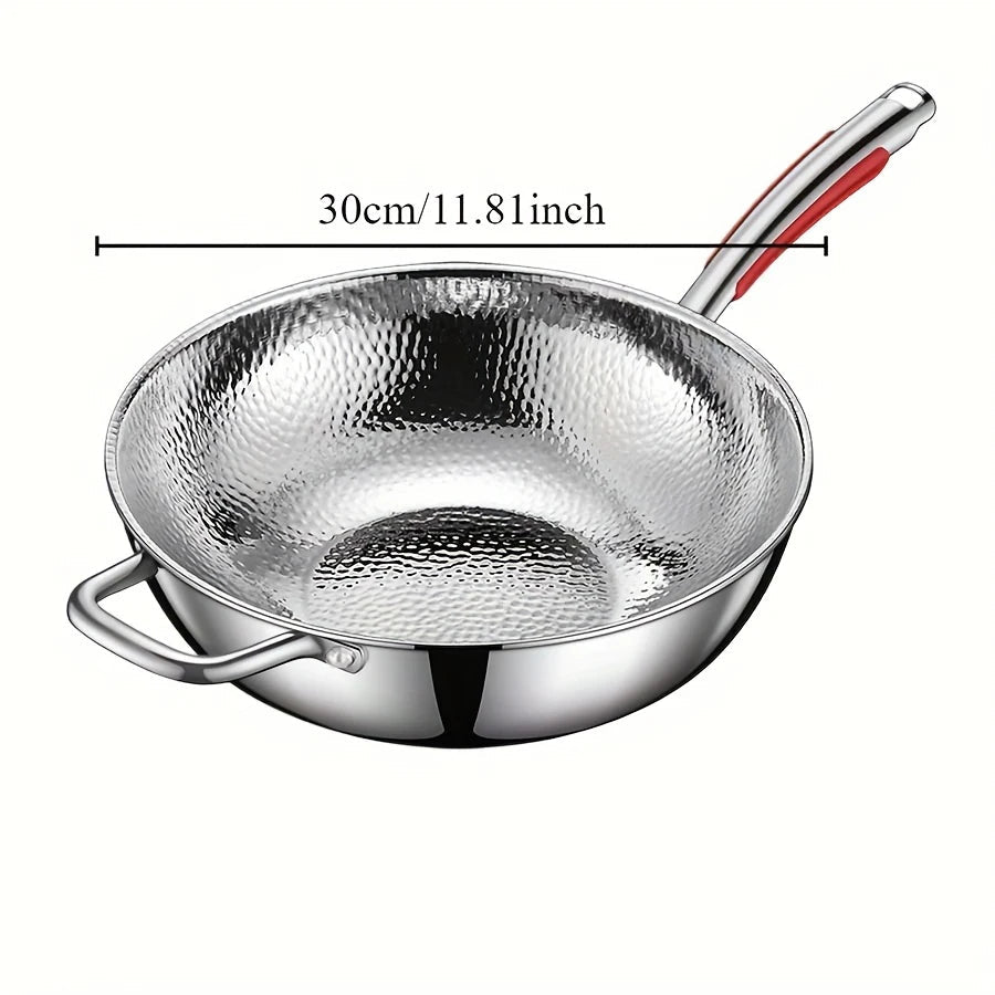 METALISSE – Premium Titan-Wok mit rundem Boden für Induktionsherde und müheloses Pfannenrühren 6