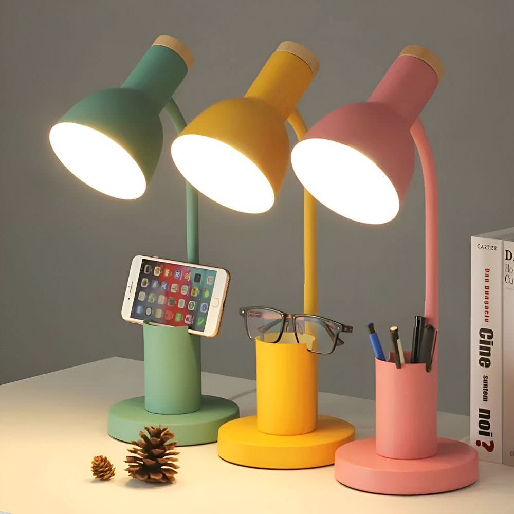 BRIGHTHOLD – Modern LED Desk Lamp with Pen Holder for Desk & Home