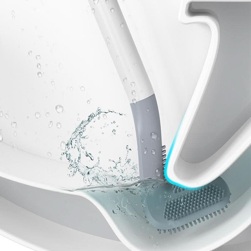 NEATFLOW – Dreieckige TPR-Toilettenbürste mit tropffreier Basis 4