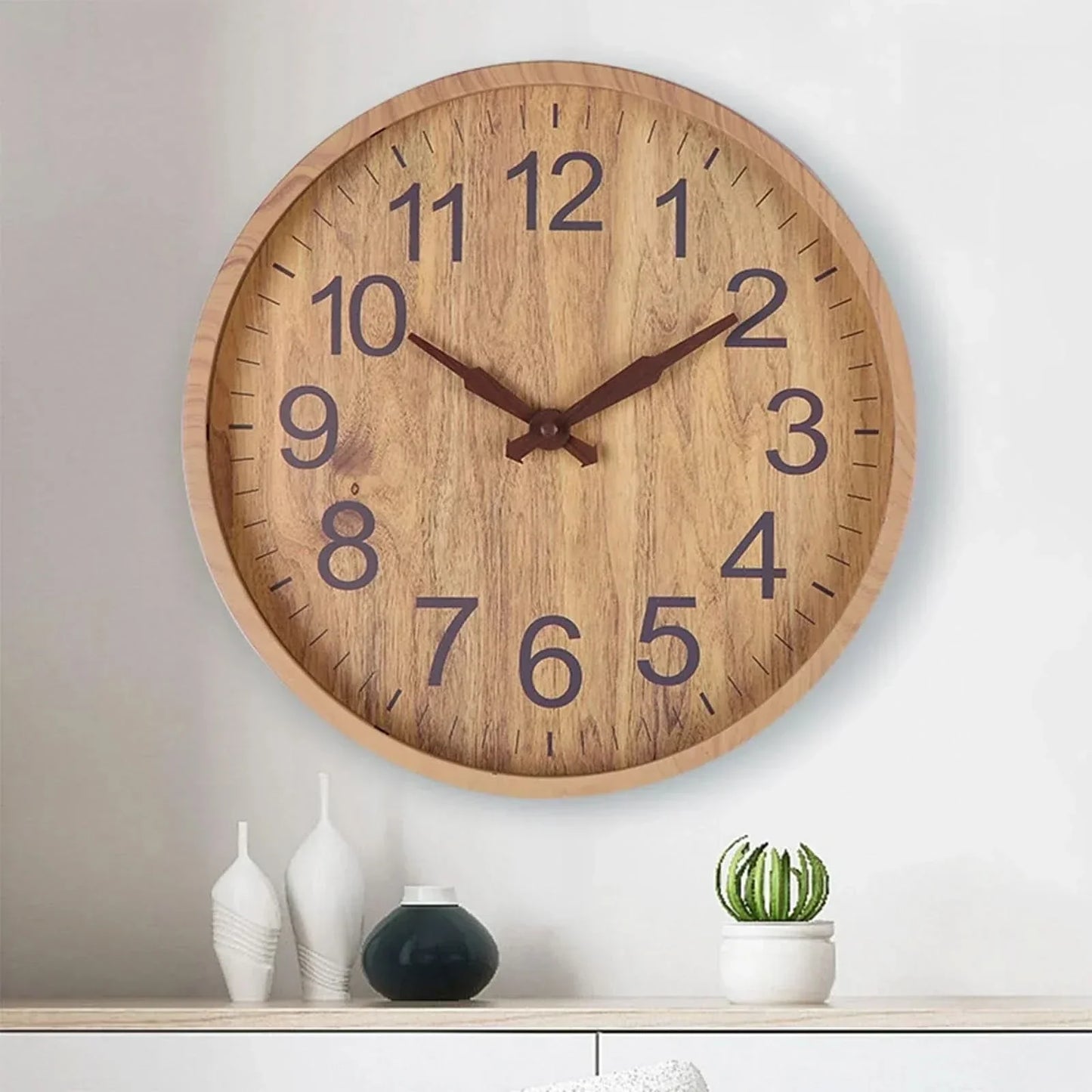 Stilvolle Holzwanduhr 30 cm - erfromdes und langlebiges Design-2