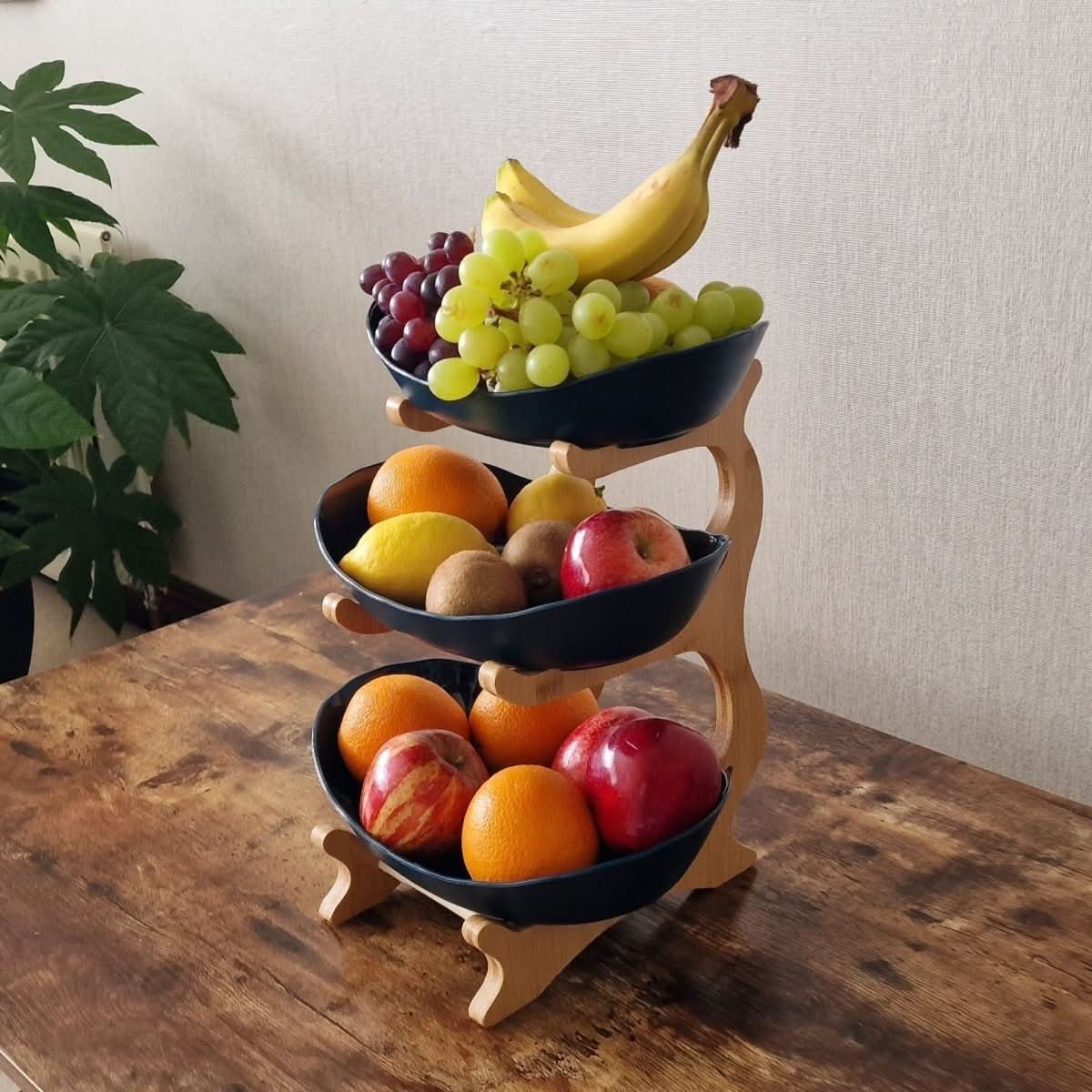 Artevía Design Shelf | Elegant Fruit Bowl 2- & 3-tier | Stylish Storage for Kitchen & Dining Table | Metal Organizer