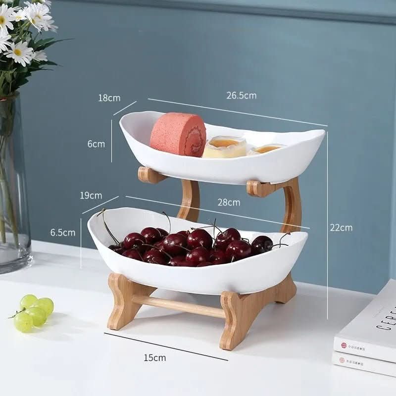 Artevía Design Shelf | Elegant Fruit Bowl 2- & 3-tier | Stylish Storage for Kitchen & Dining Table | Metal Organizer