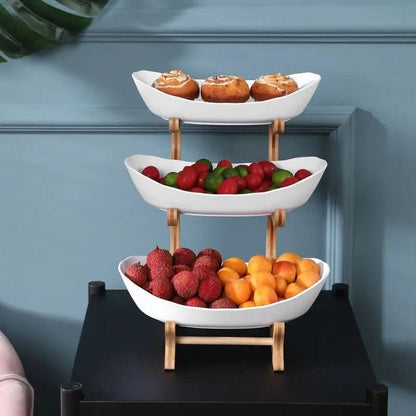 Artevía Design Shelf | Elegant Fruit Bowl 2- & 3-tier | Stylish Storage for Kitchen & Dining Table | Metal Organizer