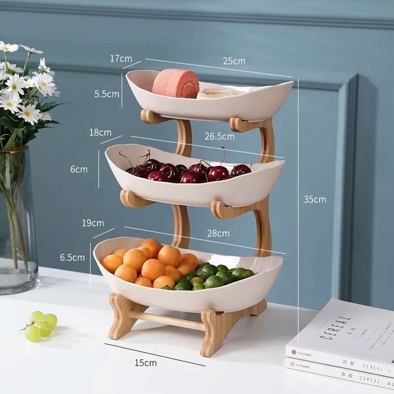 Artevía Design Shelf | Elegant Fruit Bowl 2- & 3-tier | Stylish Storage for Kitchen & Dining Table | Metal Organizer