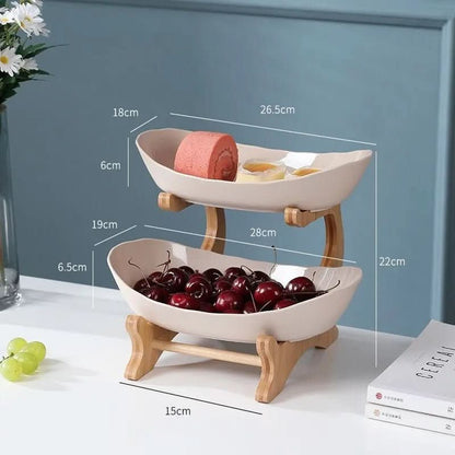 Artevía Design Shelf | Elegant Fruit Bowl 2- & 3-tier | Stylish Storage for Kitchen & Dining Table | Metal Organizer