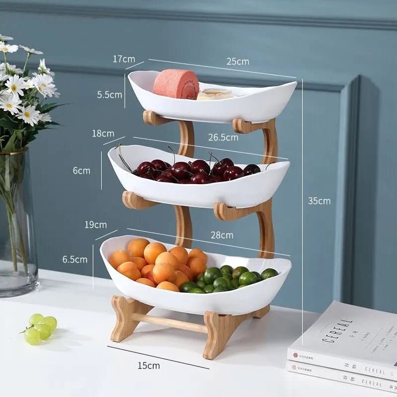 Artevía Design Shelf | Elegant Fruit Bowl 2- & 3-tier | Stylish Storage for Kitchen & Dining Table | Metal Organizer