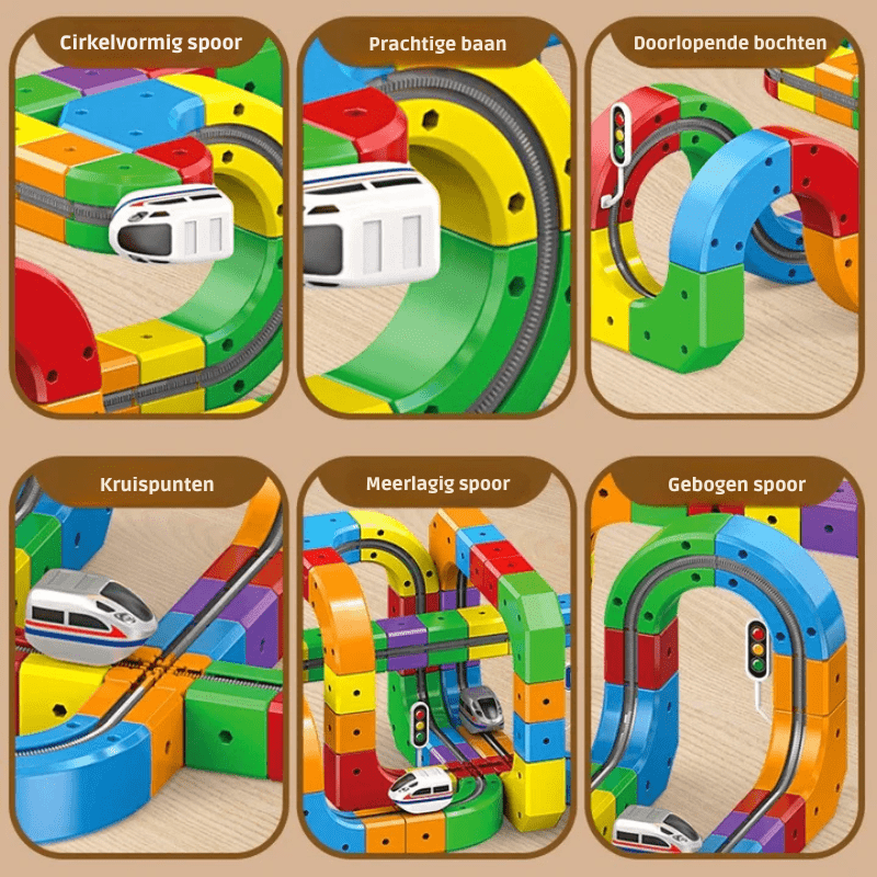 RAILCREATOR – 3D-Eisenbahnbauset für Kinder mit wiederaufladbarer Lokomotive 8