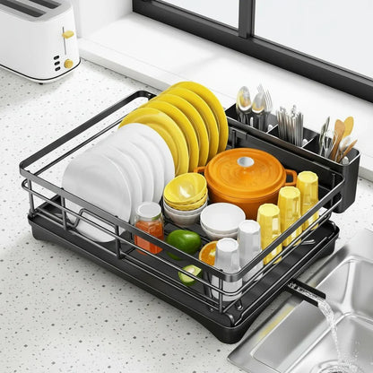 DRAINFLOW – Large Dish Drainer with Drip Tray