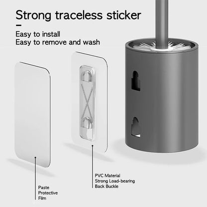SLIMLOO – Platzsparendes Aluminium-Toilettenbürsten-Set für moderne Badezimmer 6