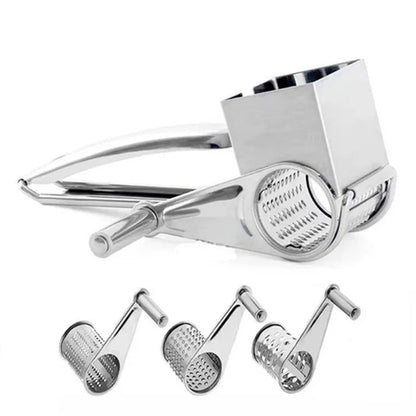 SPIN CHOP – Premium-Käsereibe mit Rotationsfunktion und mehreren Edelstahltrommeln 10
