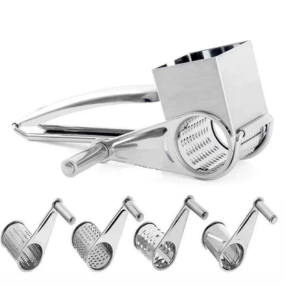 SPIN CHOP – Premium-Käsereibe mit Rotationsfunktion und mehreren Edelstahltrommeln 4
