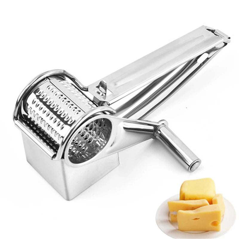 SPIN CHOP – Premium-Käsereibe mit Rotationsfunktion und mehreren Edelstahltrommeln 5
