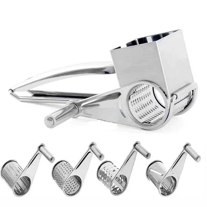 SPIN CHOP – Premium-Käsereibe mit Rotationsfunktion und mehreren Edelstahltrommeln 9