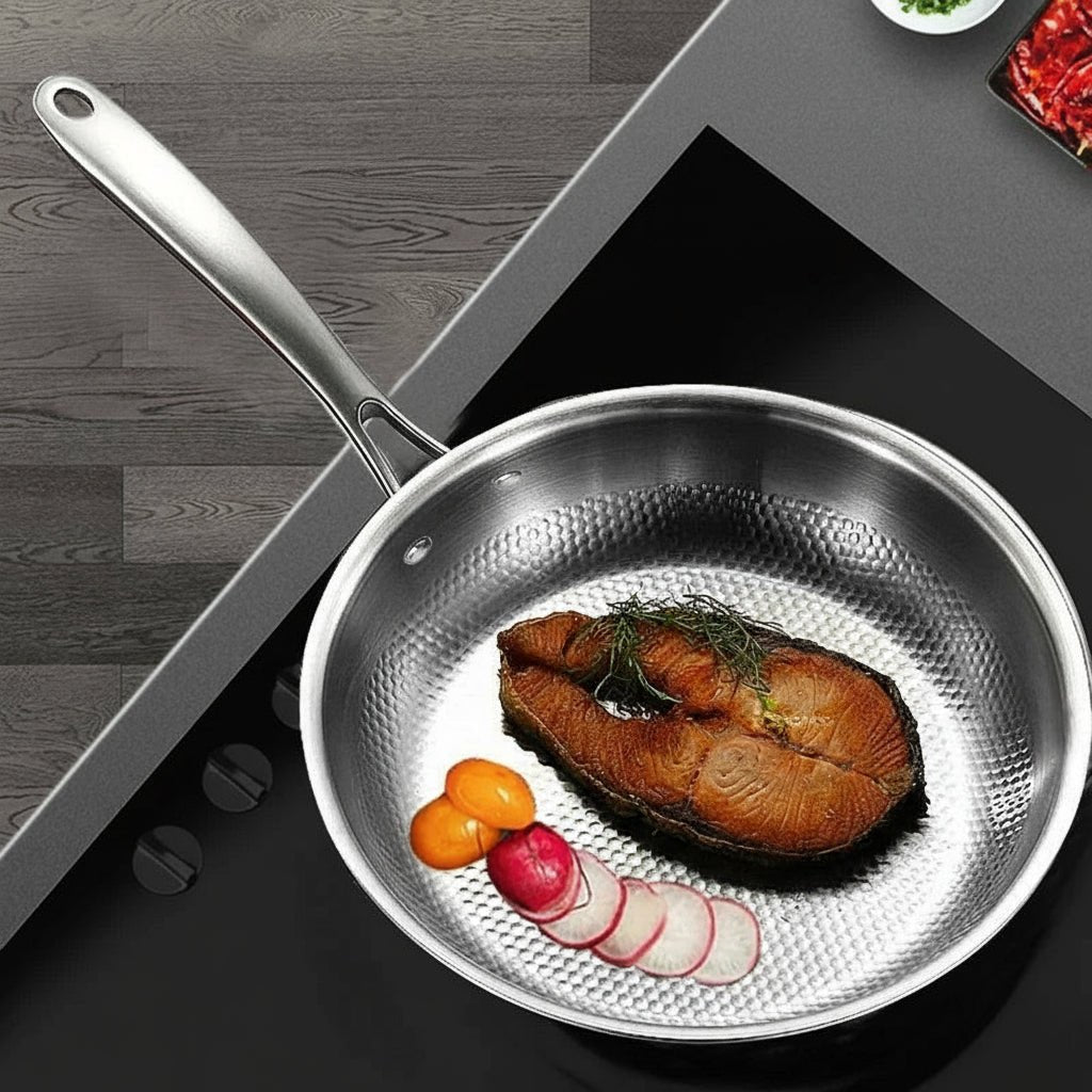 STEELWOK – Bratpfanne aus Edelstahl 304 für Gas- und Induktionsherde 4