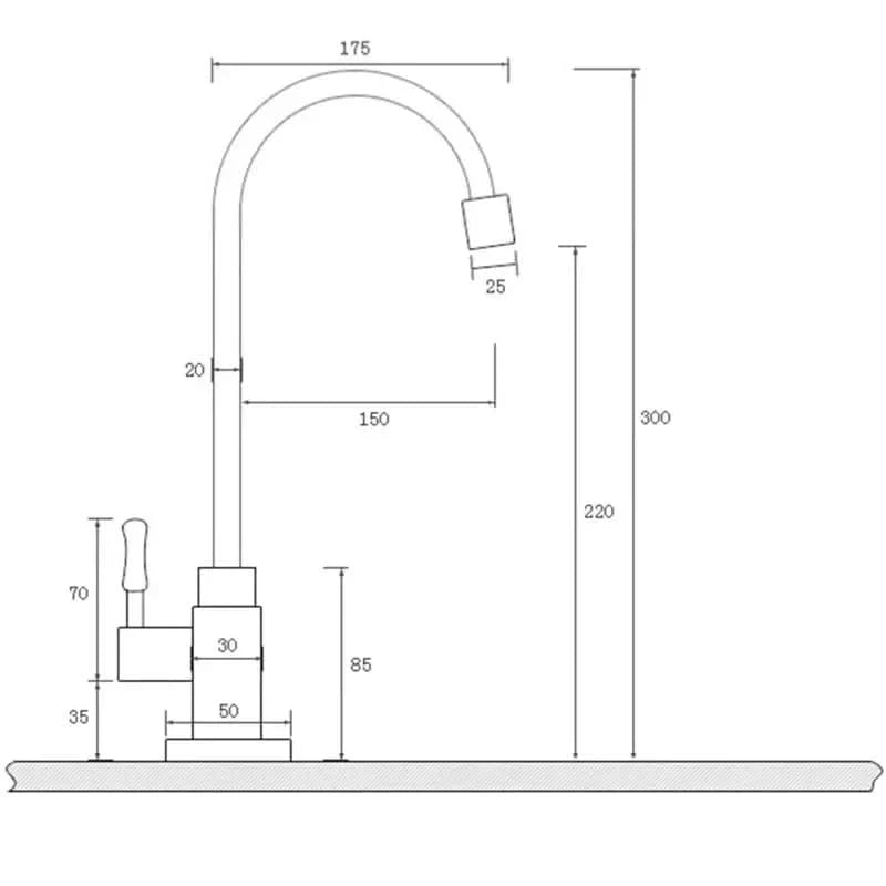 Elegante Schwan Hals Küchenarmaturen aus antikem Messing-6