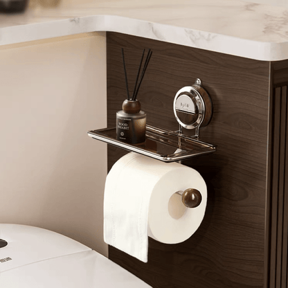 TISSUE TUG – Starker Halt, bohrfreier Halter für große Toilettenpapierrollen 11