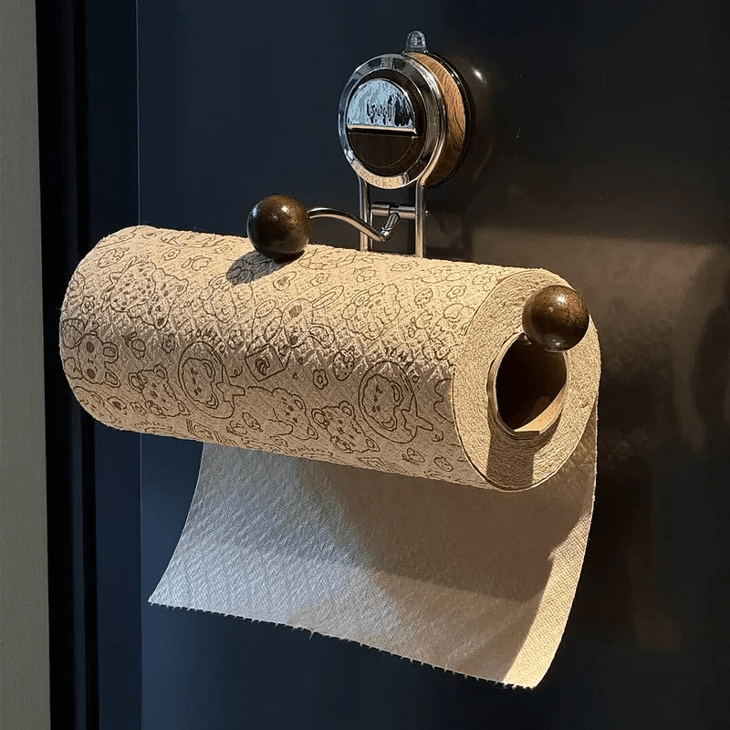 TISSUE TUG – Starker Halt, bohrfreier Halter für große Toilettenpapierrollen 5