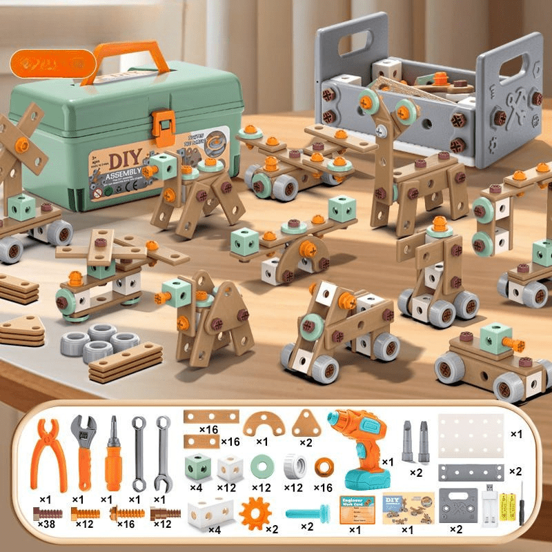 BUILDMASTER – 100-piece tool set for creative children aged 3 and up