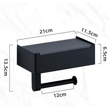 StahlDeluxe Toilet Paper Holder - Stainless steel with multifunctional storage compartment for your bathroom