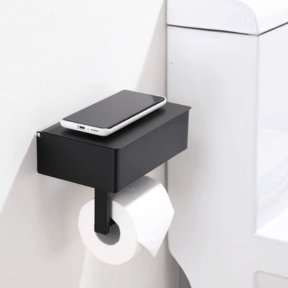 StahlDeluxe Toilet Paper Holder - Stainless steel with multifunctional storage compartment for your bathroom