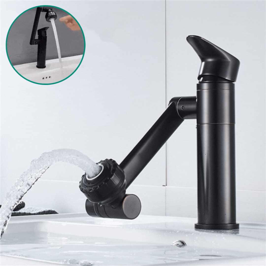 FLEXISPOUT - Flexible 360° tap with spray function for washbasins