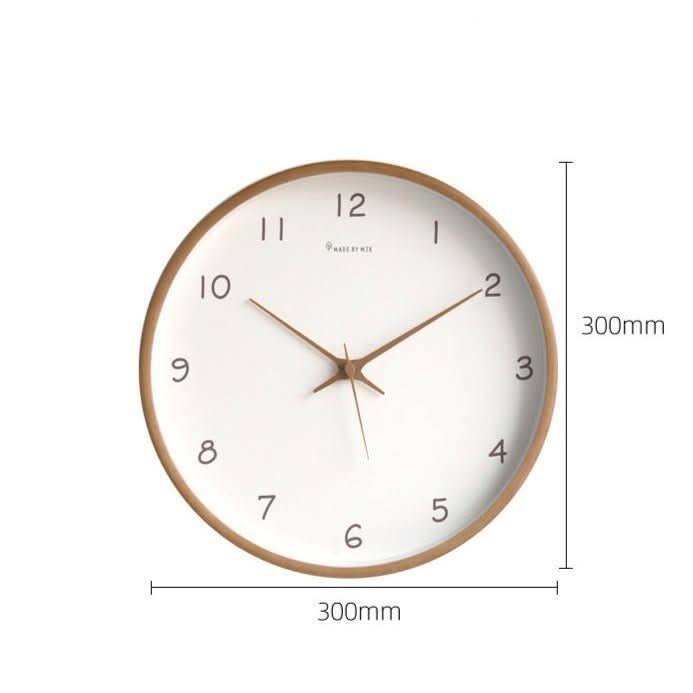 WOODHAVEN – 10 Zoll große, geräuschlose analoge Wanduhr aus Massivholz 4