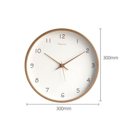 WOODHAVEN – 10 Zoll große, geräuschlose analoge Wanduhr aus Massivholz 4