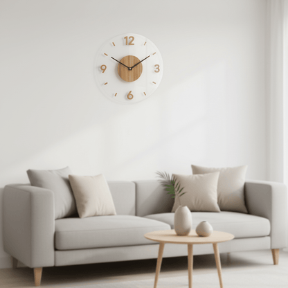 NORDIC CLOCK - Silent wooden wall clock in a minimalist design