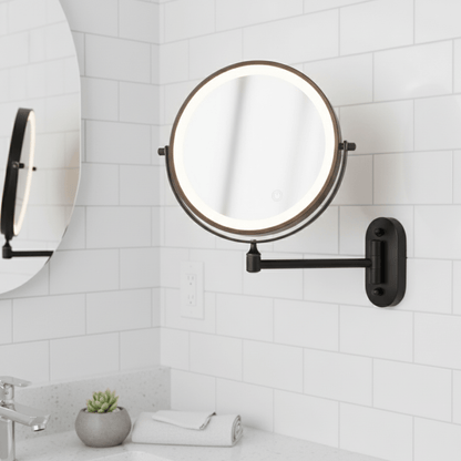 MAGNIFILUX – LED Magnifying Mirror with Adjustable Lighting and Rechargeable Battery
