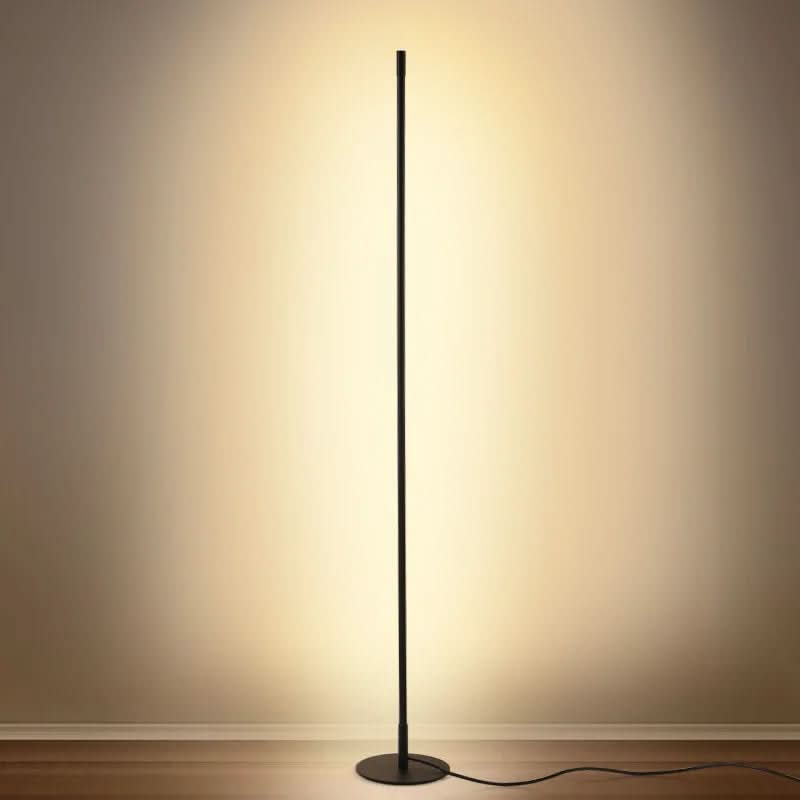 Stehlampe Schwarz 140 cm Led Metall Glas Warmweiß 20W für Wohnzimmer-3